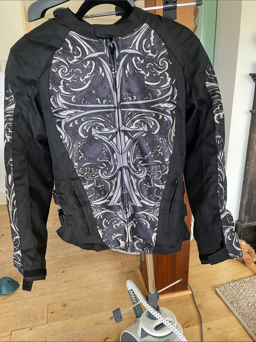 Joe Rocket Black and Gray Ornamental Lightweight Shirt Jacket